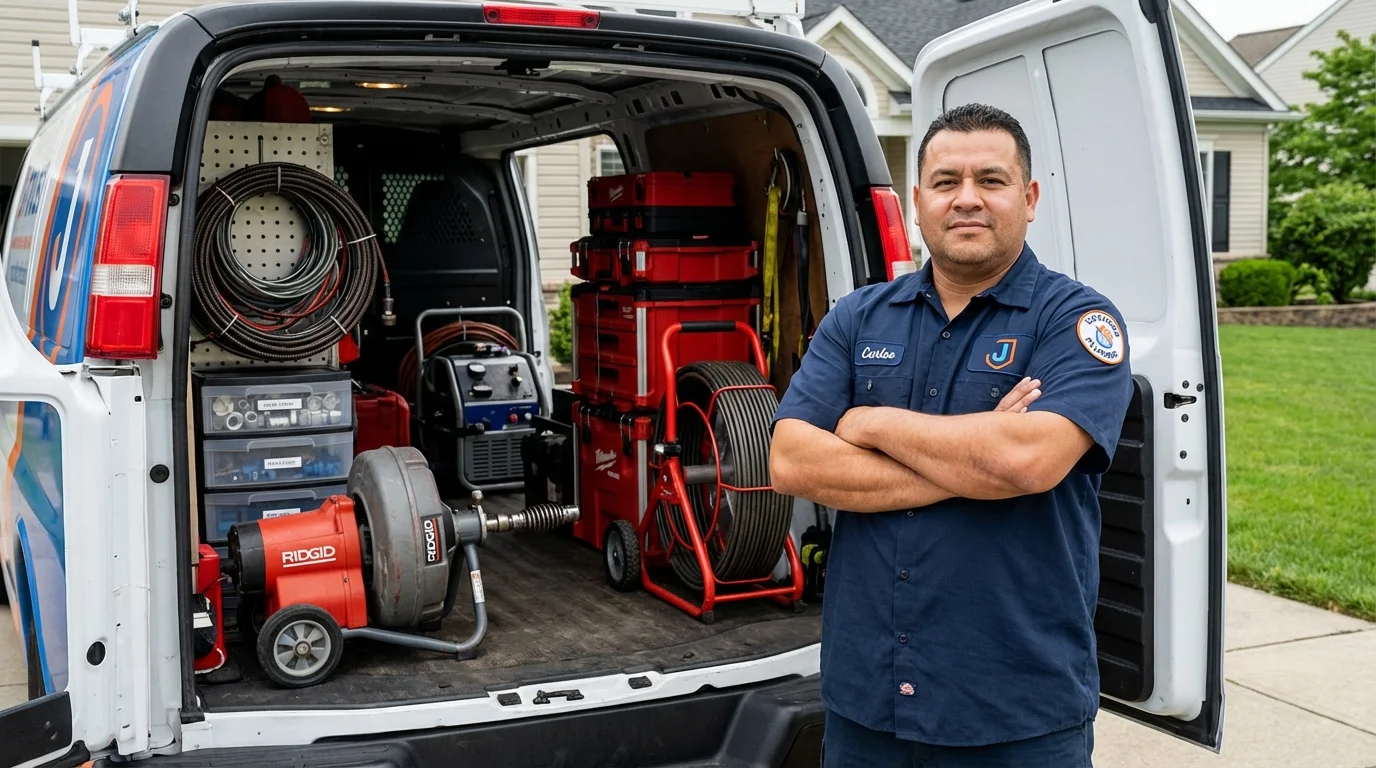 Professional drain cleaning equipment and Johns Plumbing LLC plumber in Yreka