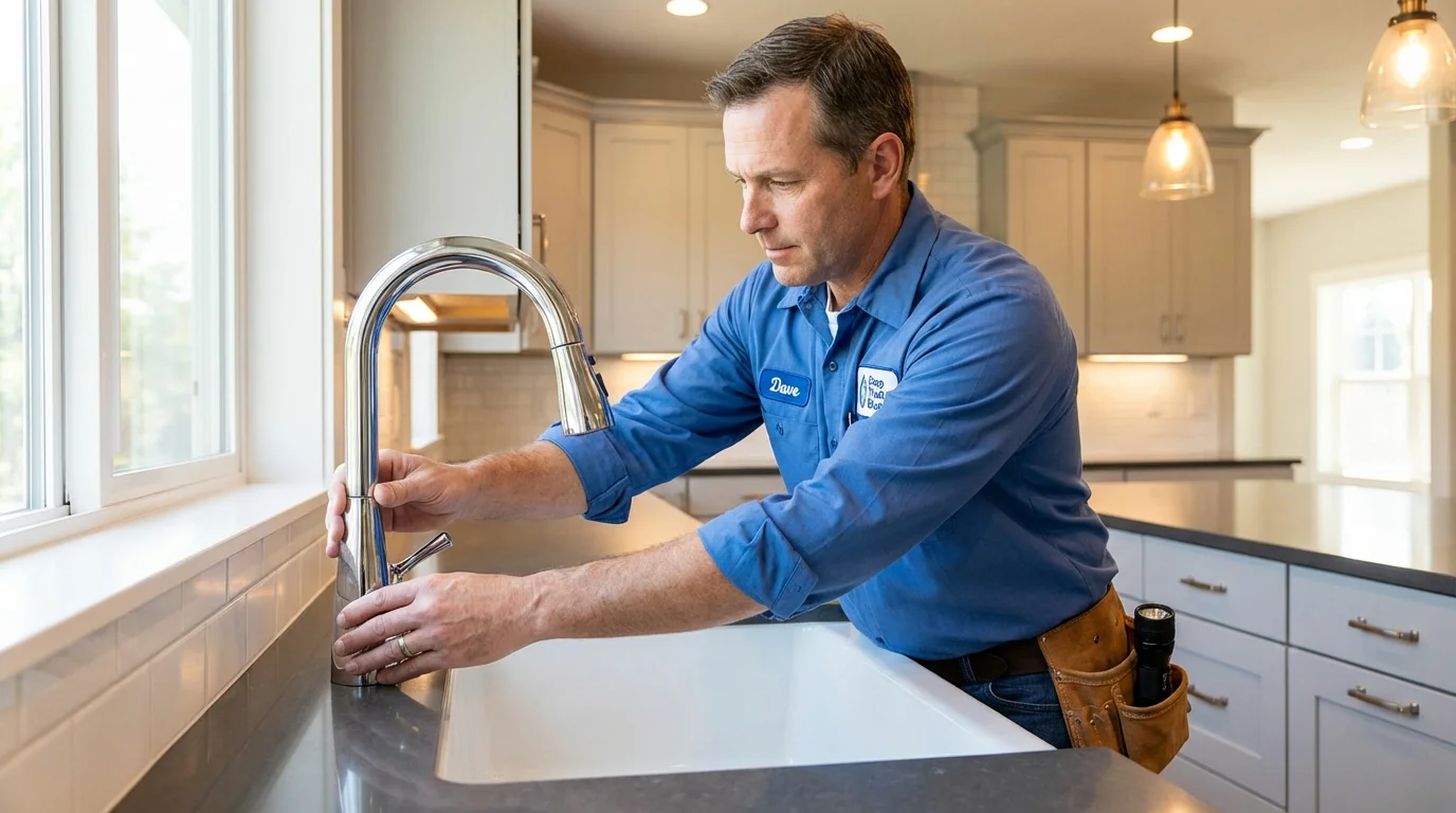 Kitchen faucet installation by Johns Plumbing LLC in Yreka